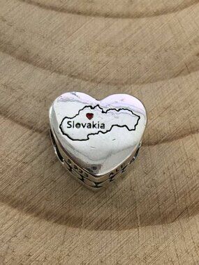 Pandora Slovakia Exclusive Travel Heart Charm Pendant, S925 Silver Jewelry